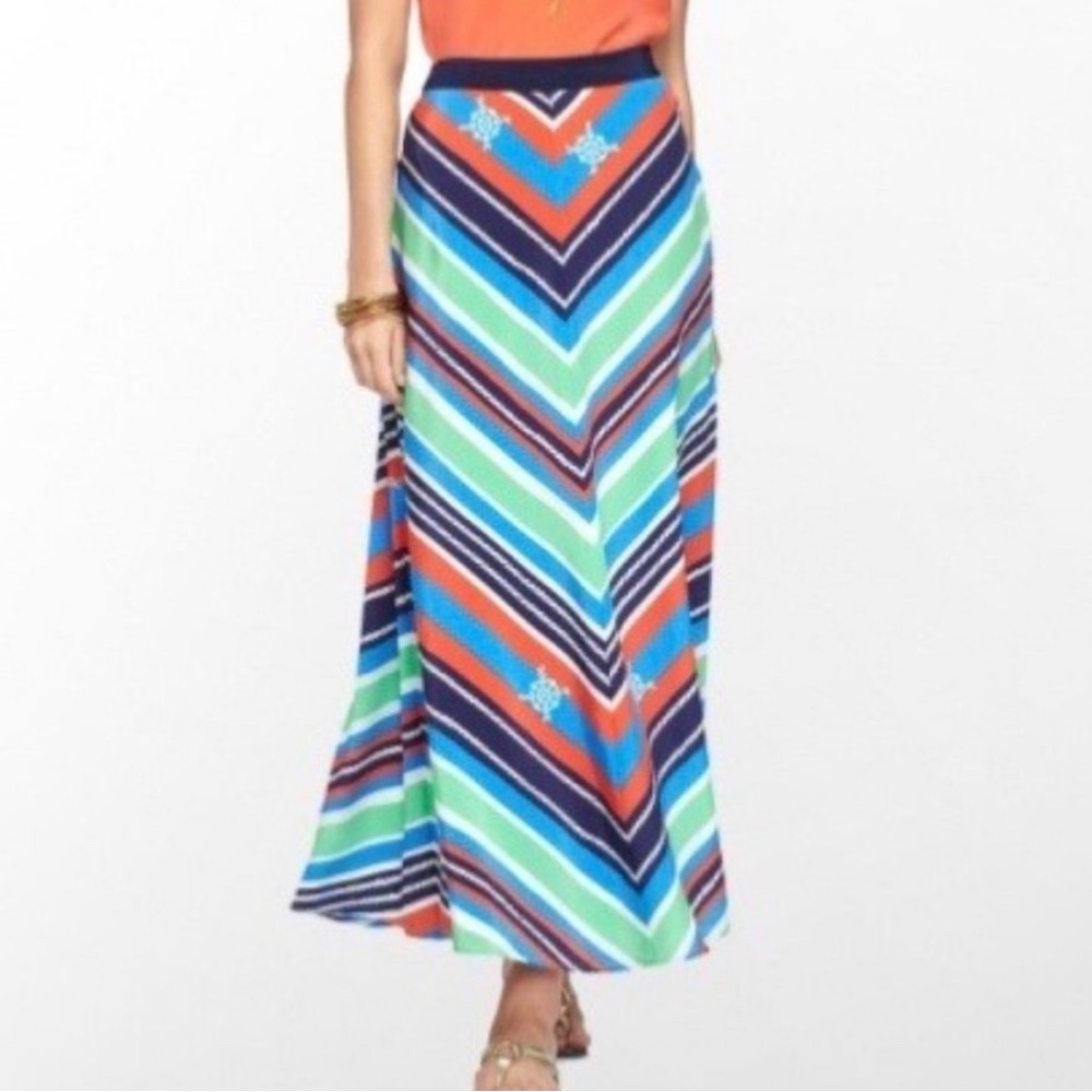 Lilly Pulitzer Kelli-Lyn Silk Maxi Skirt size 6